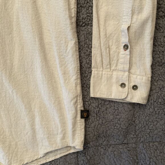 Howler Bros Western Shirt Mens XXL Long Sleeve Button Down Ivory Beige Textured - Picture 5 of 14